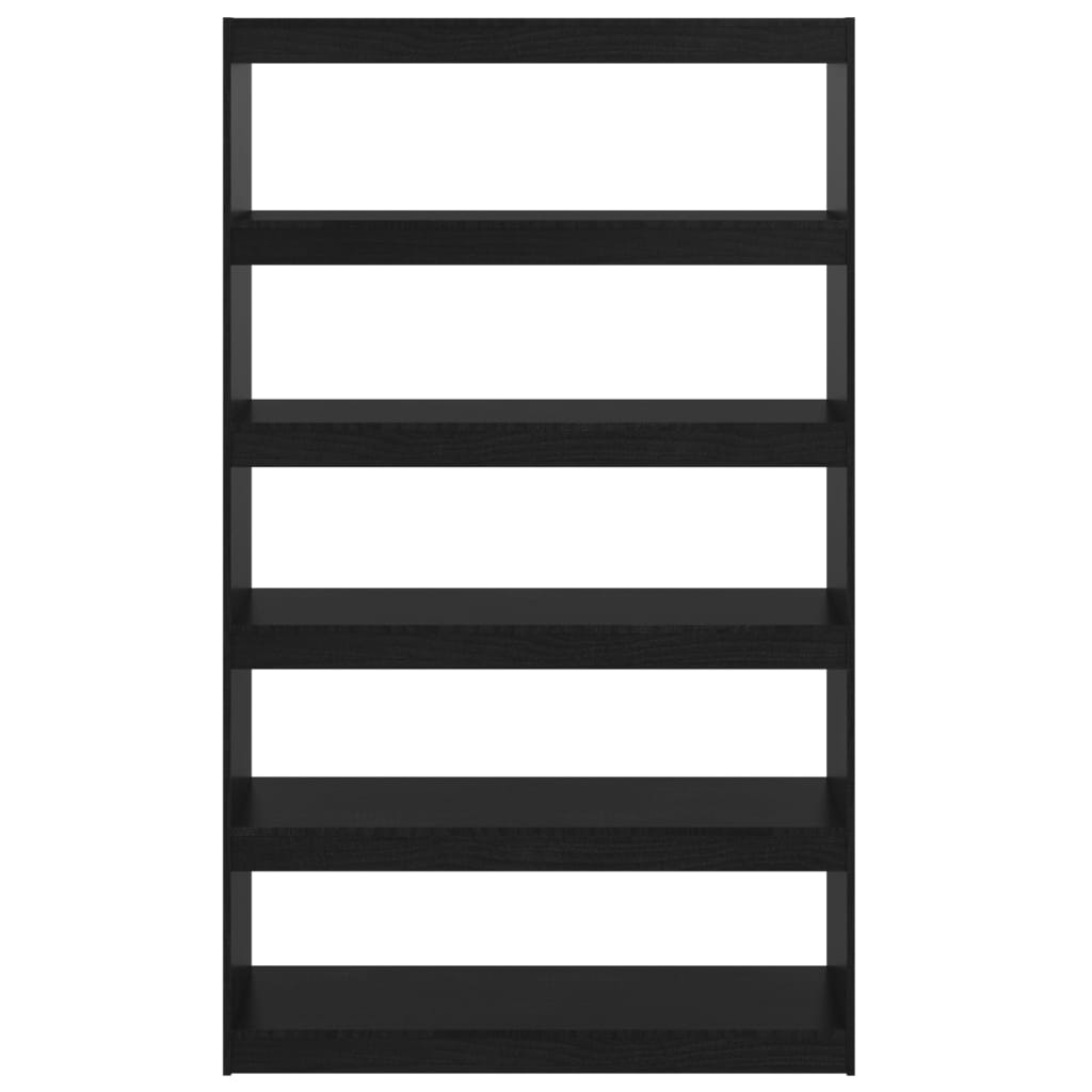 vidaXL Βιβλιοθήκη/Διαχωριστικό Χώρου Μαύρο 100x30x167,5 εκ Ξύλο Πεύκου