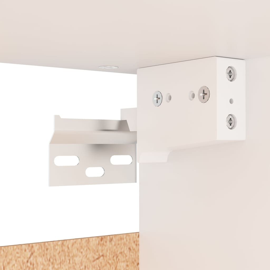 vidaXL Ντουλάπα Λευκή 70 x 32,5 x 35 εκ. από Επεξ. Ξύλο