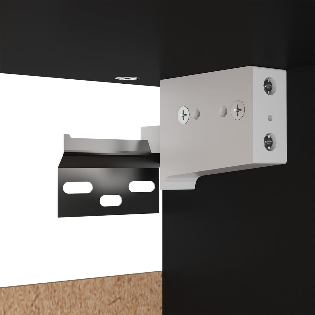 vidaXL Ντουλάπα Μαύρη 70 x 32,5 x 35 εκ. από Επεξ. Ξύλο