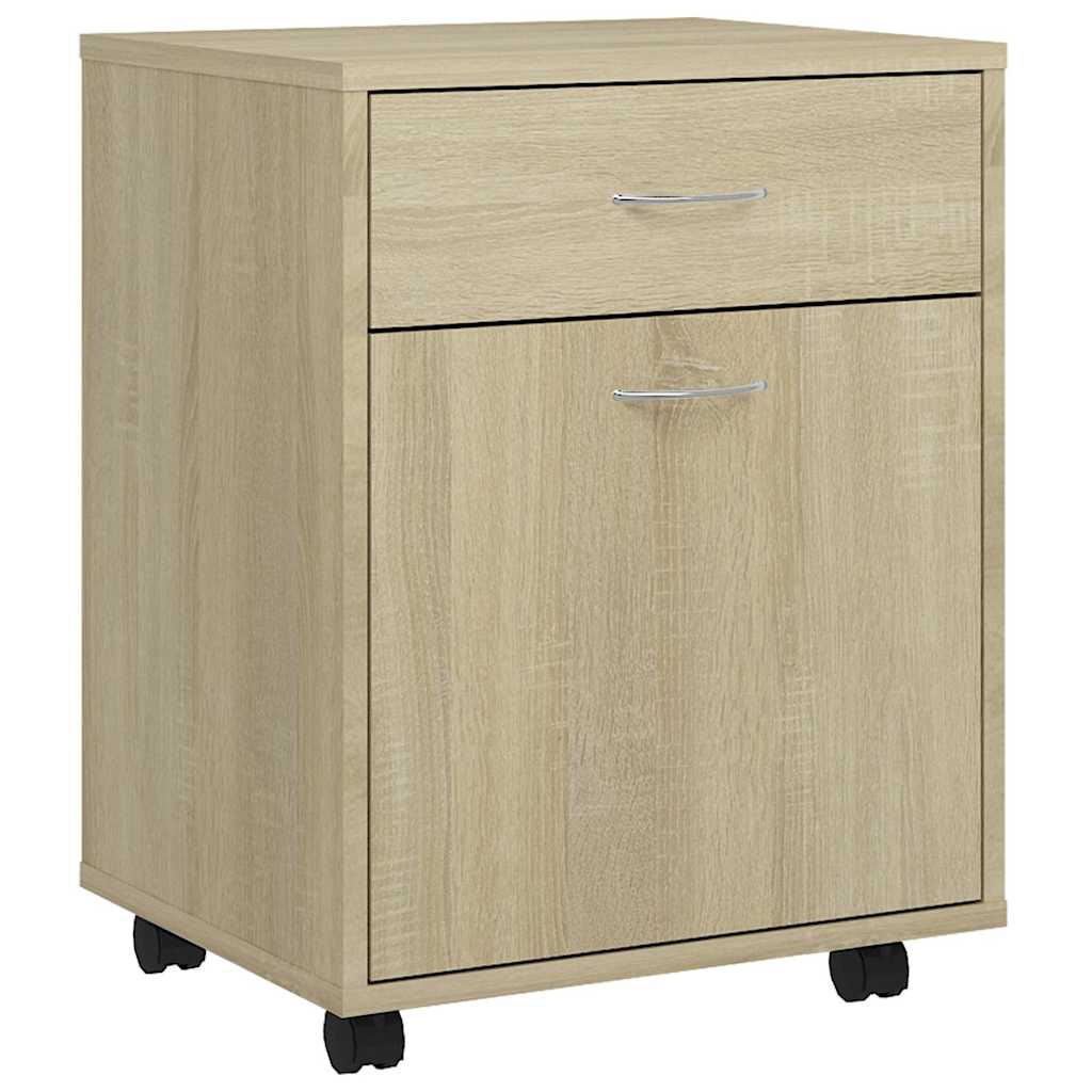 vidaXL Ντουλάπι Τροχήλατο Sonoma Δρυς 45 x 38 x 54 εκ. από Επεξ. Ξύλο