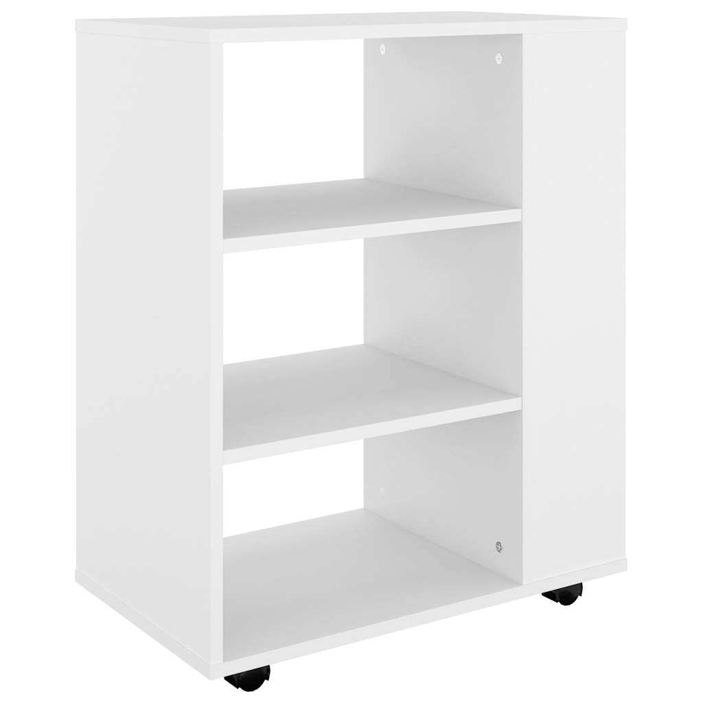 vidaXL Ντουλάπι Τροχήλατο Λευκό 60 x 35 x 75 εκ. από Επεξ. Ξύλο