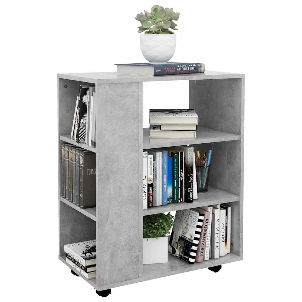 vidaXL Ντουλάπι Τροχήλατο Γκρι Σκυρ. 60 x 35 x 75 εκ. από Επεξ. Ξύλο