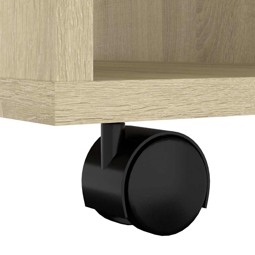 vidaXL Ντουλάπι Τροχήλατο Sonoma Δρυς 60x53x72 εκ. Επεξ. Ξύλο