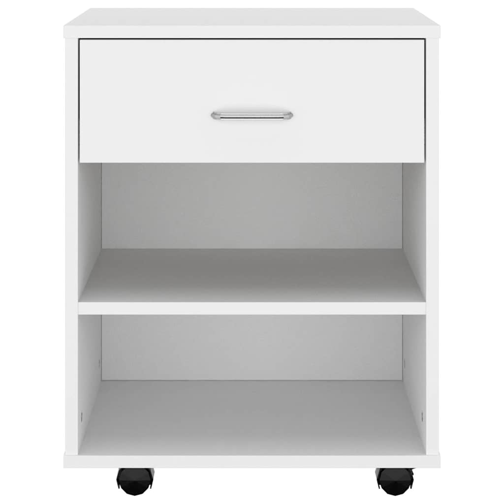vidaXL Ντουλάπι Τροχήλατο Λευκό 46 x 36 x 59 εκ. από Επεξ. Ξύλο