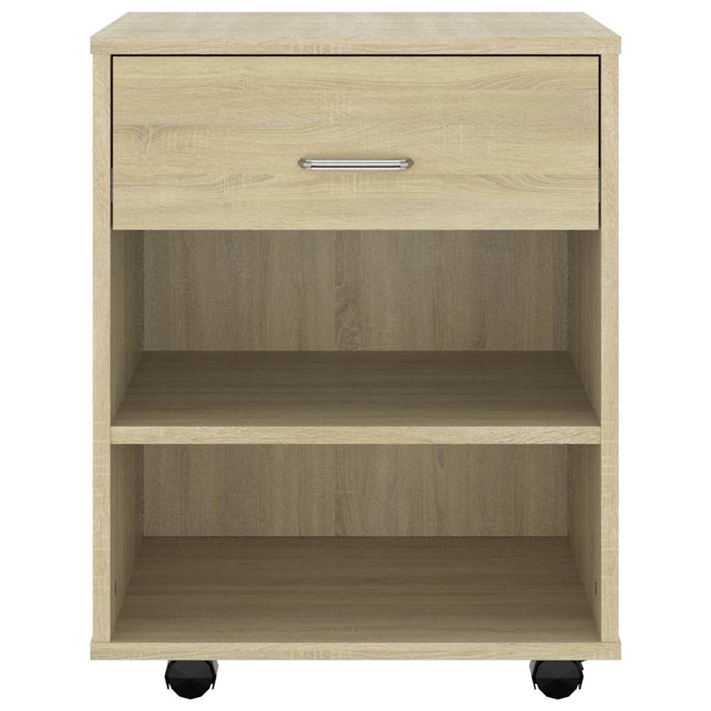 vidaXL Ντουλάπι Τροχήλατο Sonoma Δρυς 46 x 36 x 59 εκ. από Επεξ. Ξύλο