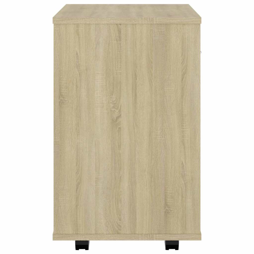 vidaXL Ντουλάπι Τροχήλατο Sonoma Δρυς 46 x 36 x 59 εκ. από Επεξ. Ξύλο