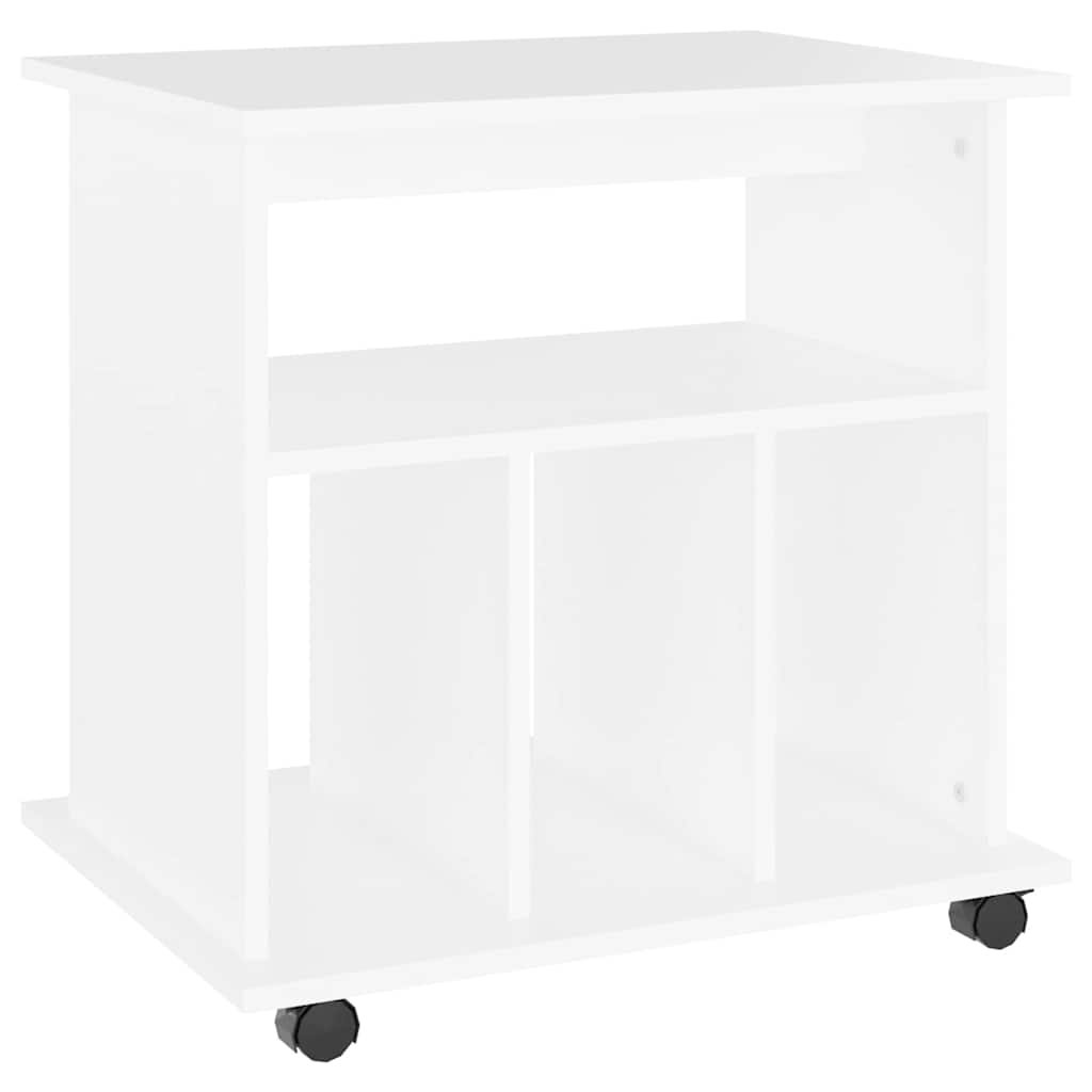 vidaXL Ντουλάπι Τροχήλατο Λευκό 60 x 45 x 60 εκ. από Επεξ. Ξύλο