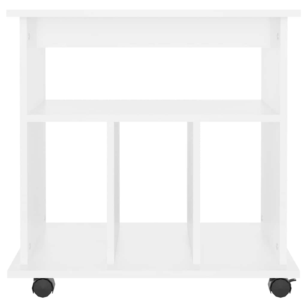 vidaXL Ντουλάπι Τροχήλατο Λευκό 60 x 45 x 60 εκ. από Επεξ. Ξύλο