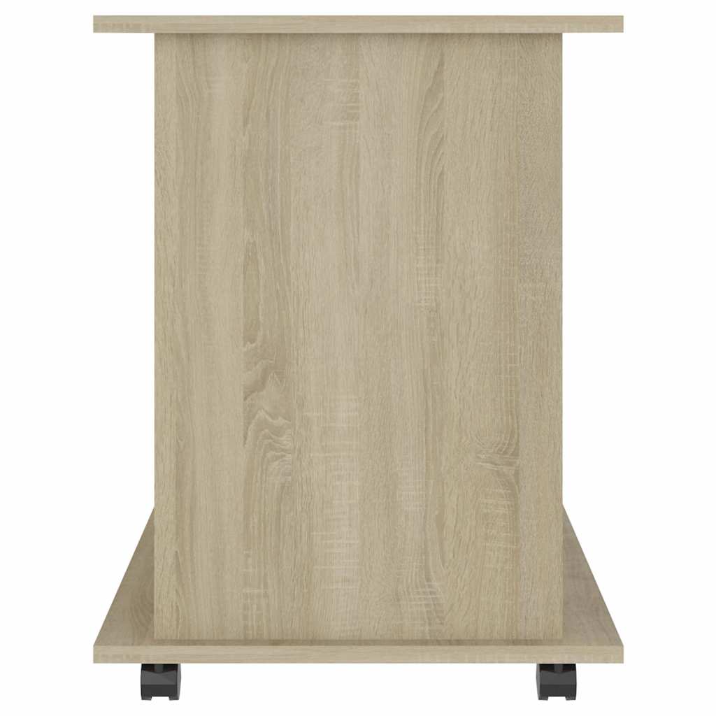 vidaXL Ντουλάπι Τροχήλατο Sonoma Δρυς 60 x 45 x 60 εκ. από Επεξ. Ξύλο
