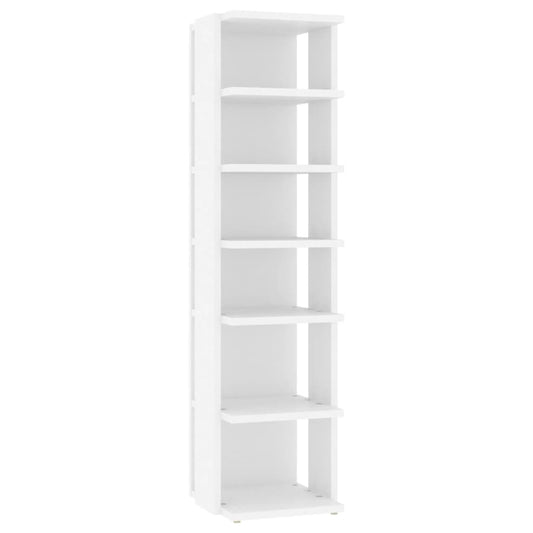 vidaXL Παπουτσοθήκη Λευκή 27,5x27x102 εκ. από Επεξεργασμένο Ξύλο