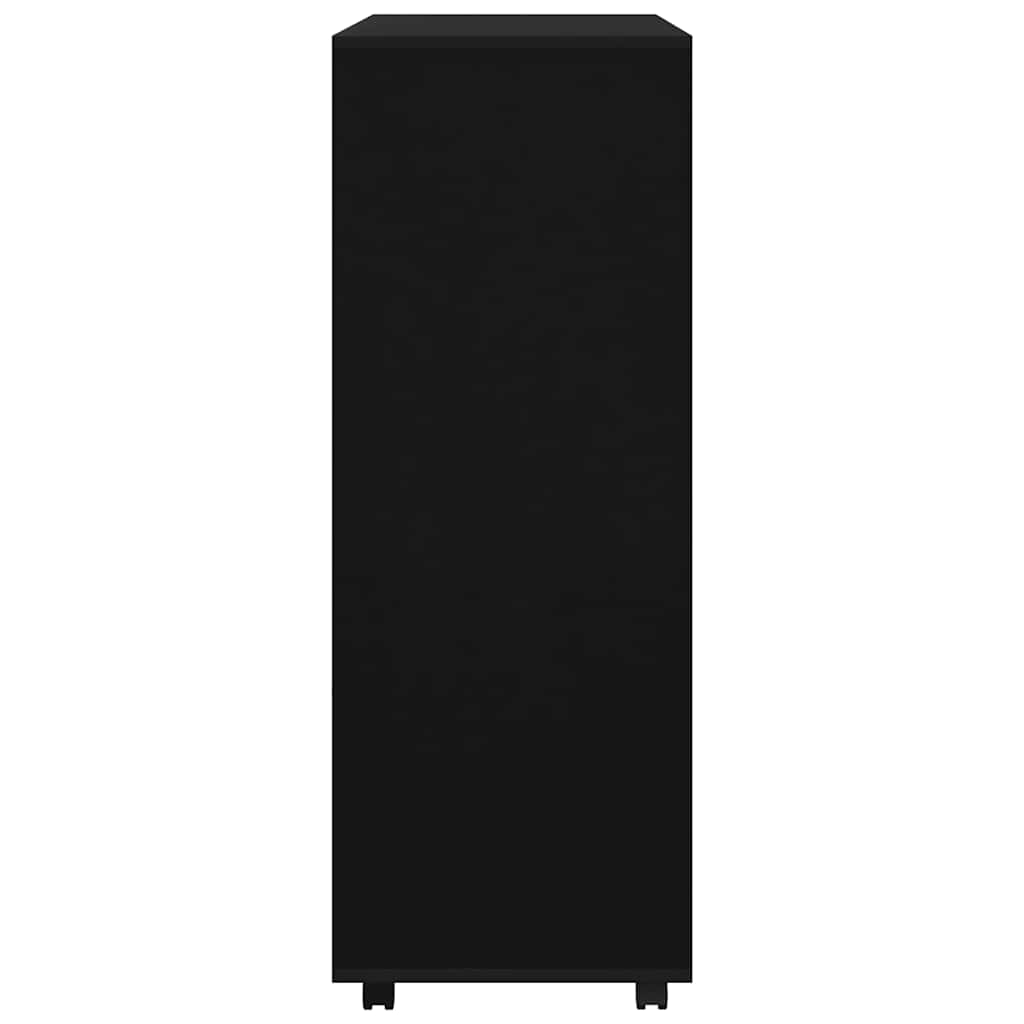 vidaXL Ντουλάπα Μαύρη 80 x 40 x 110 εκ. από Επεξ. Ξύλο