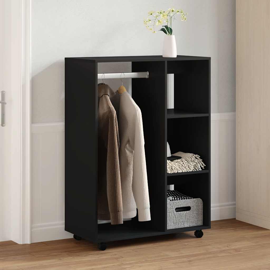 vidaXL Ντουλάπα Μαύρη 80 x 40 x 110 εκ. από Επεξ. Ξύλο