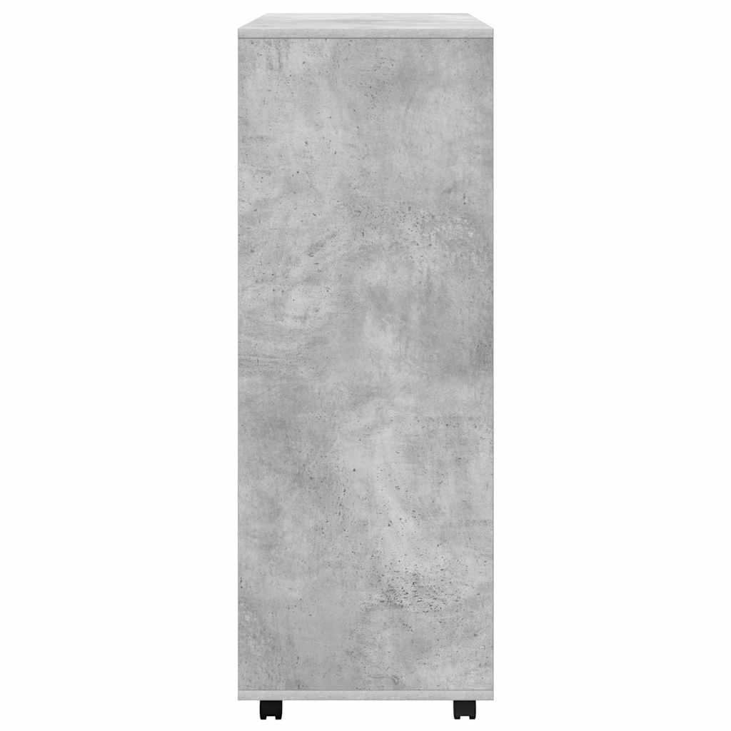 vidaXL Ντουλάπα Γκρι Σκυροδέματος 80 x 40 x 110 εκ. από Επεξ. Ξύλο
