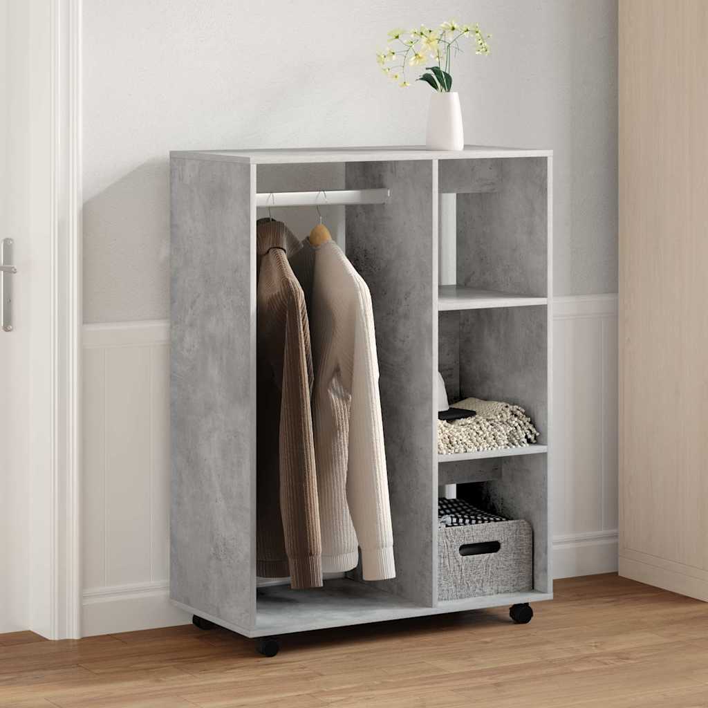 vidaXL Ντουλάπα Γκρι Σκυροδέματος 80 x 40 x 110 εκ. από Επεξ. Ξύλο