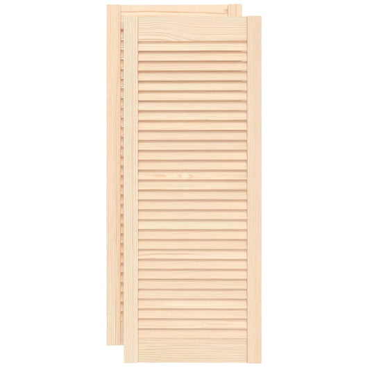 vidaXL Πορτάκια με Περσίδες 2 Τεμ. 99,3x39,4 εκ. από Μασίφ Ξύλο Πεύκου
