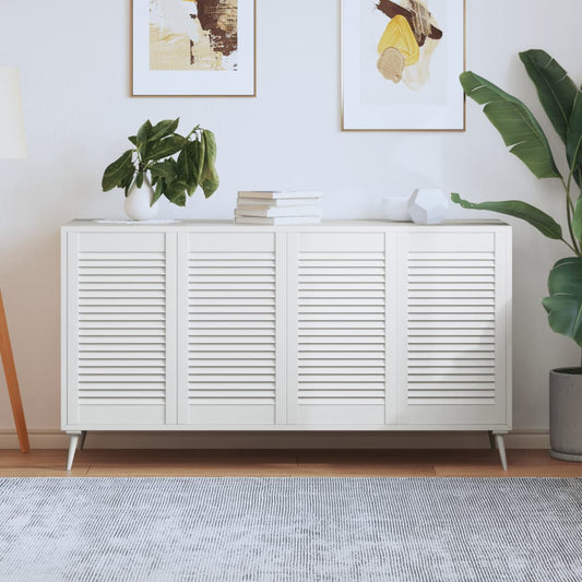 vidaXL Πορτάκια με Περσίδες 4 Τεμ. Λευκά 69x39,4εκ Μασίφ Ξύλο Πεύκου