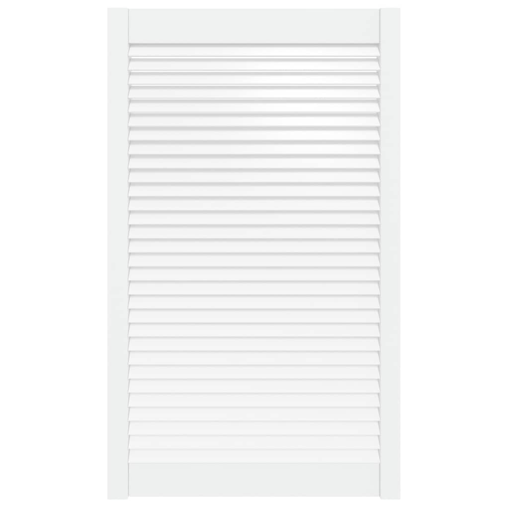 vidaXL Πορτάκι με Περσίδες Λευκό 99,3x59,4 εκ. από Μασίφ Ξύλο Πεύκου
