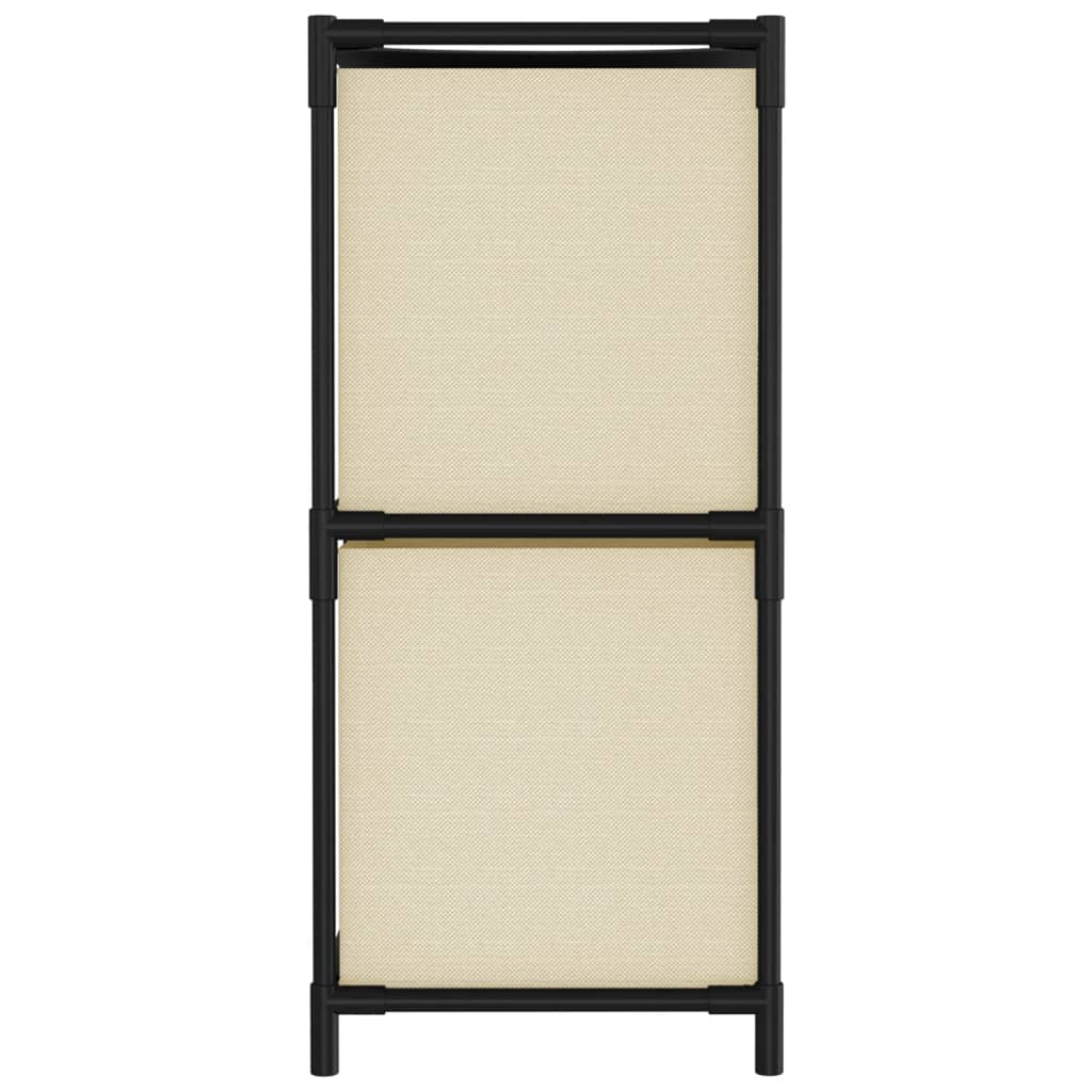 vidaXL Ντουλάπι με 4 Υφασμάτινα Καλάθια Κρεμ 63x30x71 εκ. από Ατσάλι