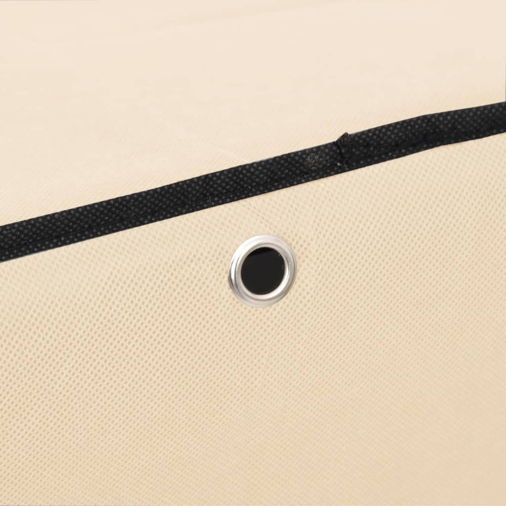 vidaXL Παπουτσοθήκη Κρεμ 60 x 30 x 166 εκ. Υφασμάτινη