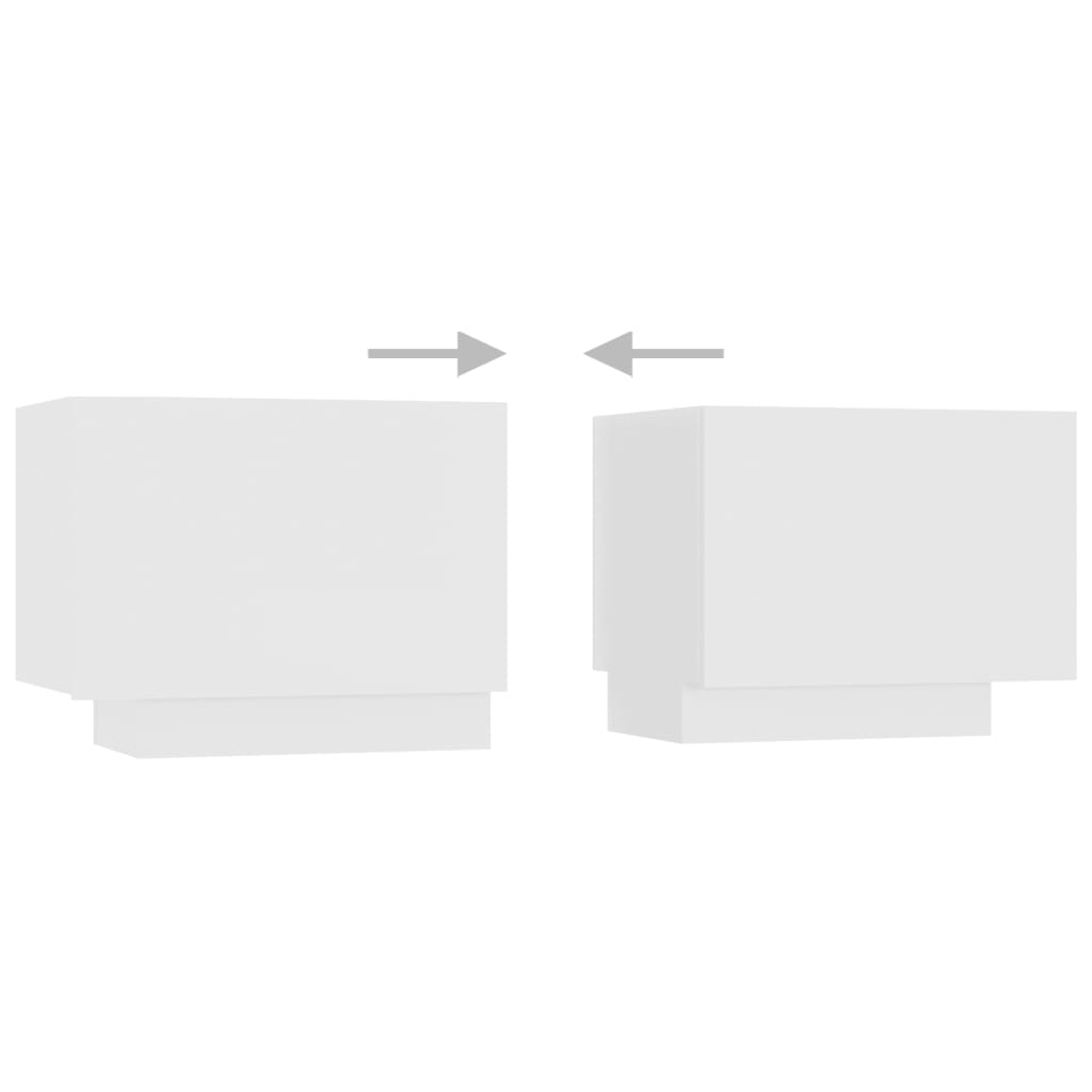 vidaXL Έπιπλο Τηλεόρασης με LED Λευκό 180 x 35 x 40 εκ.