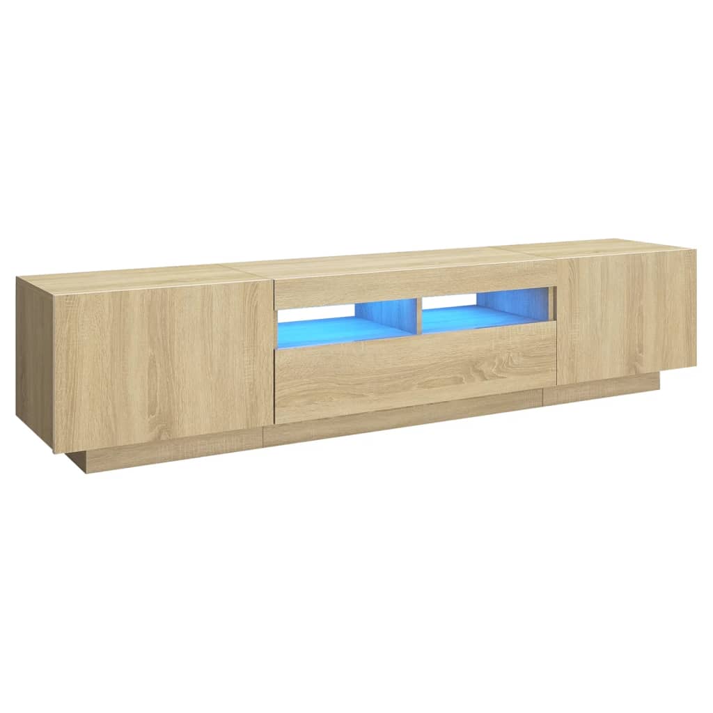 vidaXL Έπιπλο Τηλεόρασης με LED Sonoma Δρυς 180 x 35 x 40 εκ.