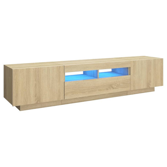 vidaXL Έπιπλο Τηλεόρασης με LED Sonoma Δρυς 180 x 35 x 40 εκ.