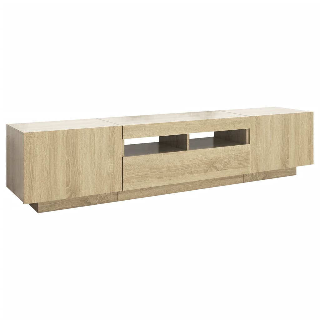 vidaXL Έπιπλο Τηλεόρασης με LED Sonoma Δρυς 180 x 35 x 40 εκ.