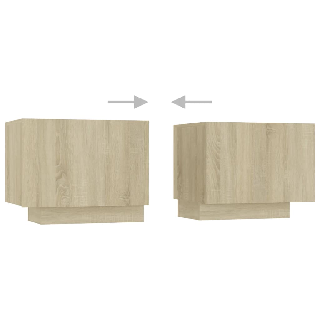 vidaXL Έπιπλο Τηλεόρασης με LED Sonoma Δρυς 180 x 35 x 40 εκ.