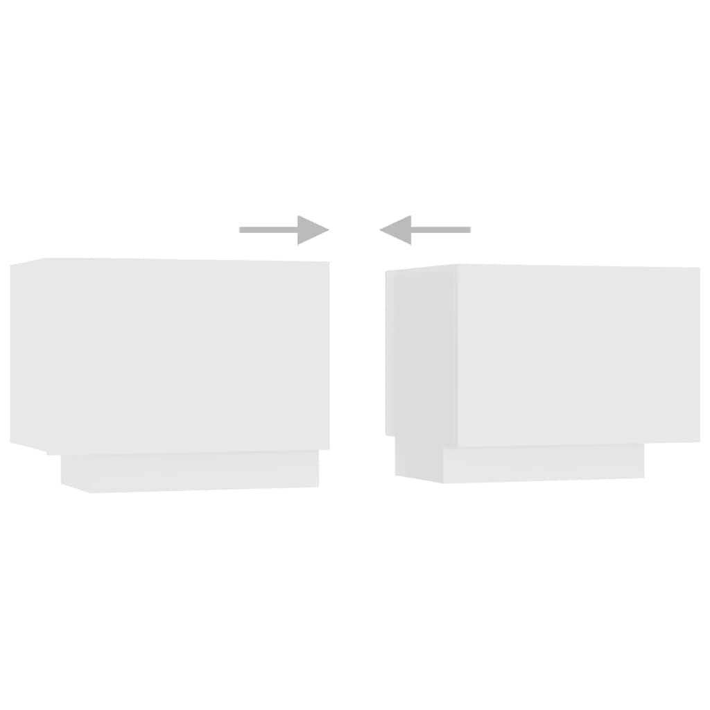 vidaXL Έπιπλο Τηλεόρασης με LED Λευκό 200 x 35 x 40 εκ.