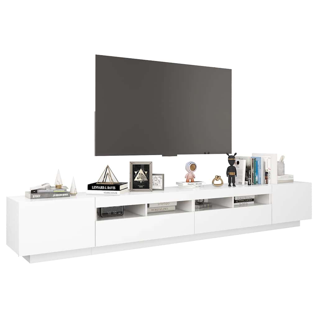 vidaXL Έπιπλο Τηλεόρασης με LED Λευκό 260 x 35 x 40 εκ.