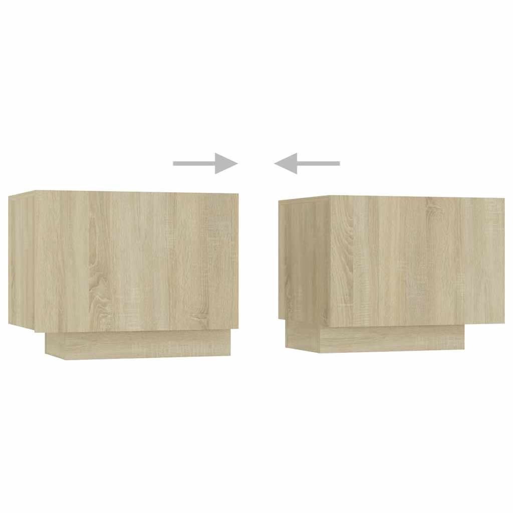 vidaXL Έπιπλο Τηλεόρασης με LED Sonoma Δρυς 260 x 35 x 40 εκ.