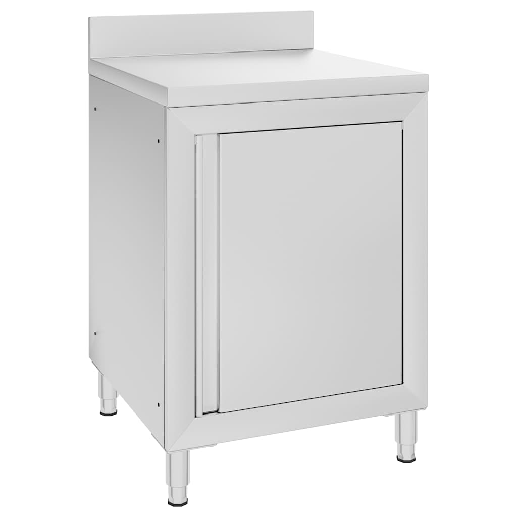 vidaXL Επαγγελματικά Ντουλάπια Κουζίνας 2 τεμ. από Ανοξείδωτο Ατσάλι