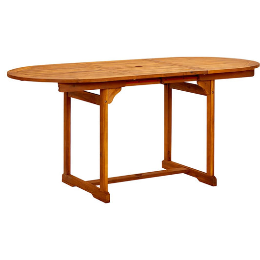 vidaXL Τραπεζαρία Κήπου (120-170) x 80 x 75 εκ. από Μασίφ Ξύλο Ακακίας