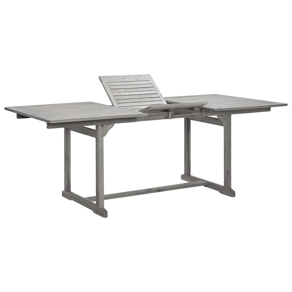 vidaXL Τραπεζαρία Κήπου (150-200) x 100 x 75 εκ από Μασίφ Ξύλο Ακακίας
