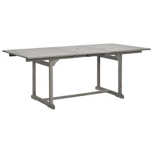 vidaXL Τραπεζαρία Κήπου (150-200) x 100 x 75 εκ από Μασίφ Ξύλο Ακακίας