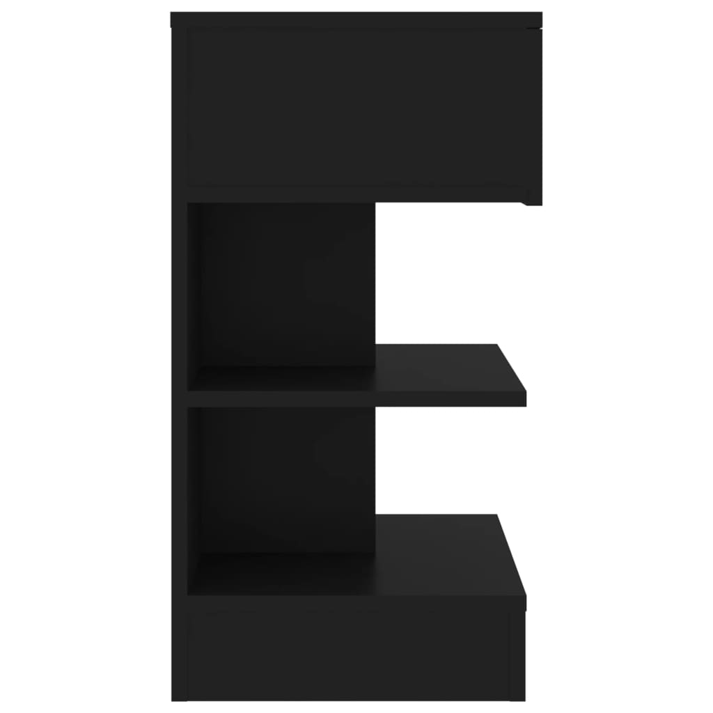 vidaXL Κομοδίνα 2 τεμ. Μαύρα 40 x 35 x 65 εκ.