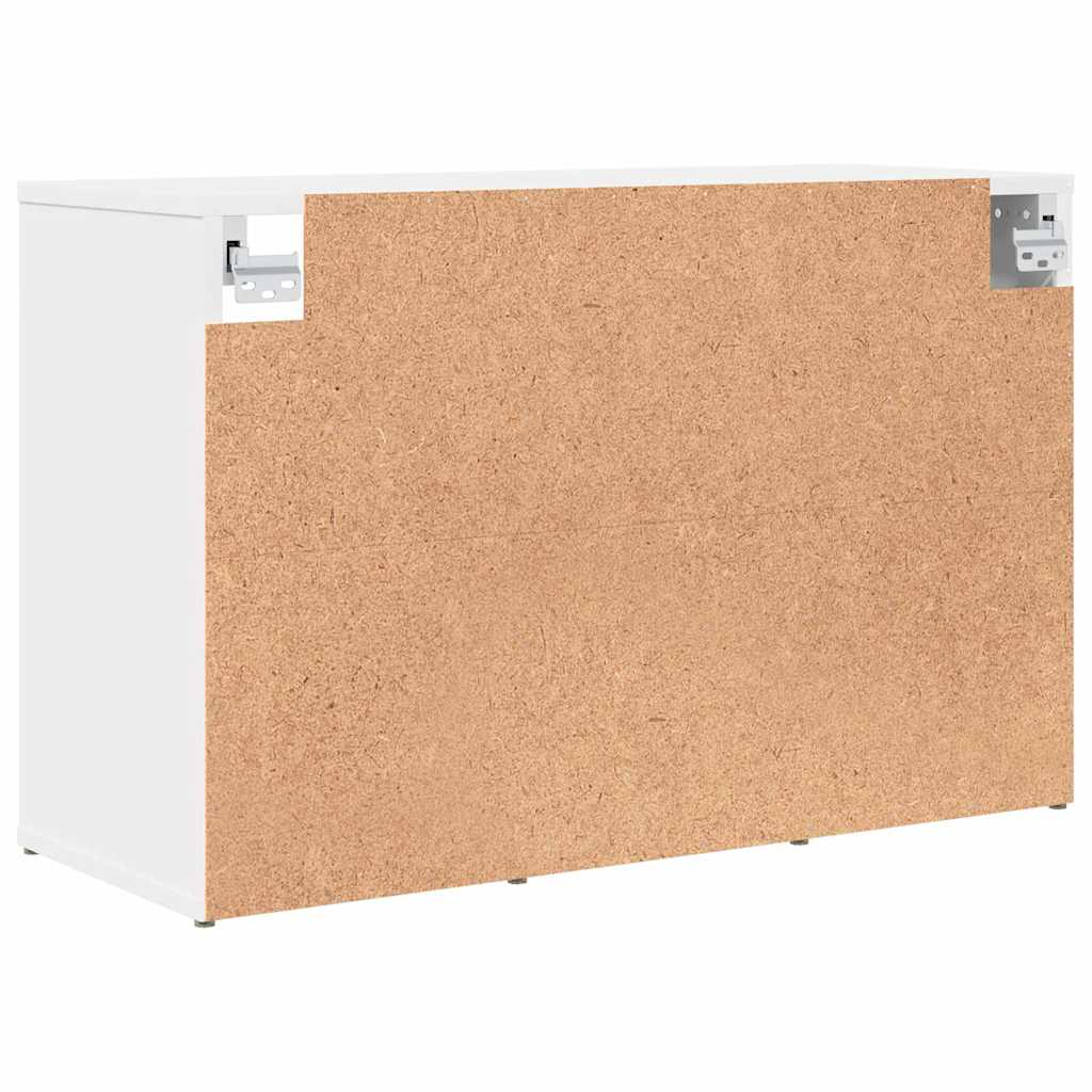 vidaXL Ντουλάπα Παπουτσιών Λευκό 77,5 x 30 x 51 εκ. Επεξεργασμένο ξύλο