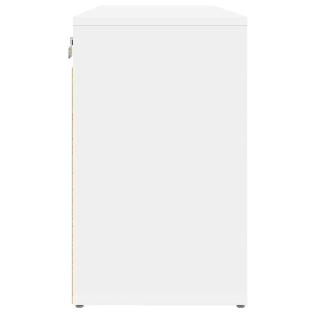 vidaXL Ντουλάπα Παπουτσιών Λευκό 77,5 x 30 x 51 εκ. Επεξεργασμένο ξύλο
