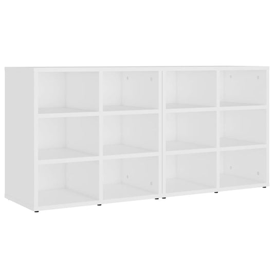 vidaXL Παπουτσοθήκες 2 τεμ. Λευκές 52,5 x 30 x 50 εκ.