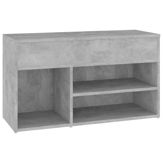 vidaXL Παπουτσοθήκη Γκρι Σκυροδέματος 80 x 30 x 45 εκ. από Επεξ. Ξύλο