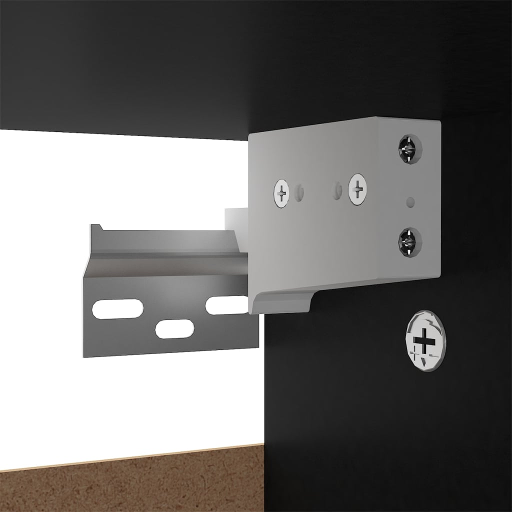 vidaXL Παπουτσοθήκη Μαύρη 60 x 35 x 70 εκ. από Επεξ. Ξύλο