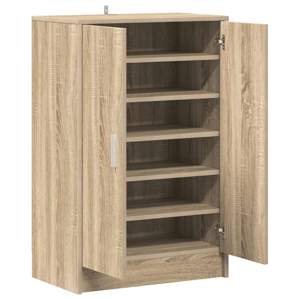 vidaXL Παπουτσοθήκη Sonoma Δρυς 60 x 35 x 92 εκ. από Επεξ. Ξύλο
