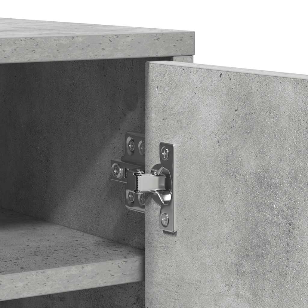 vidaXL Παπουτσοθήκη Γκρι Σκυροδέματος 60 x 35 x 92 εκ. από Επεξ. Ξύλο