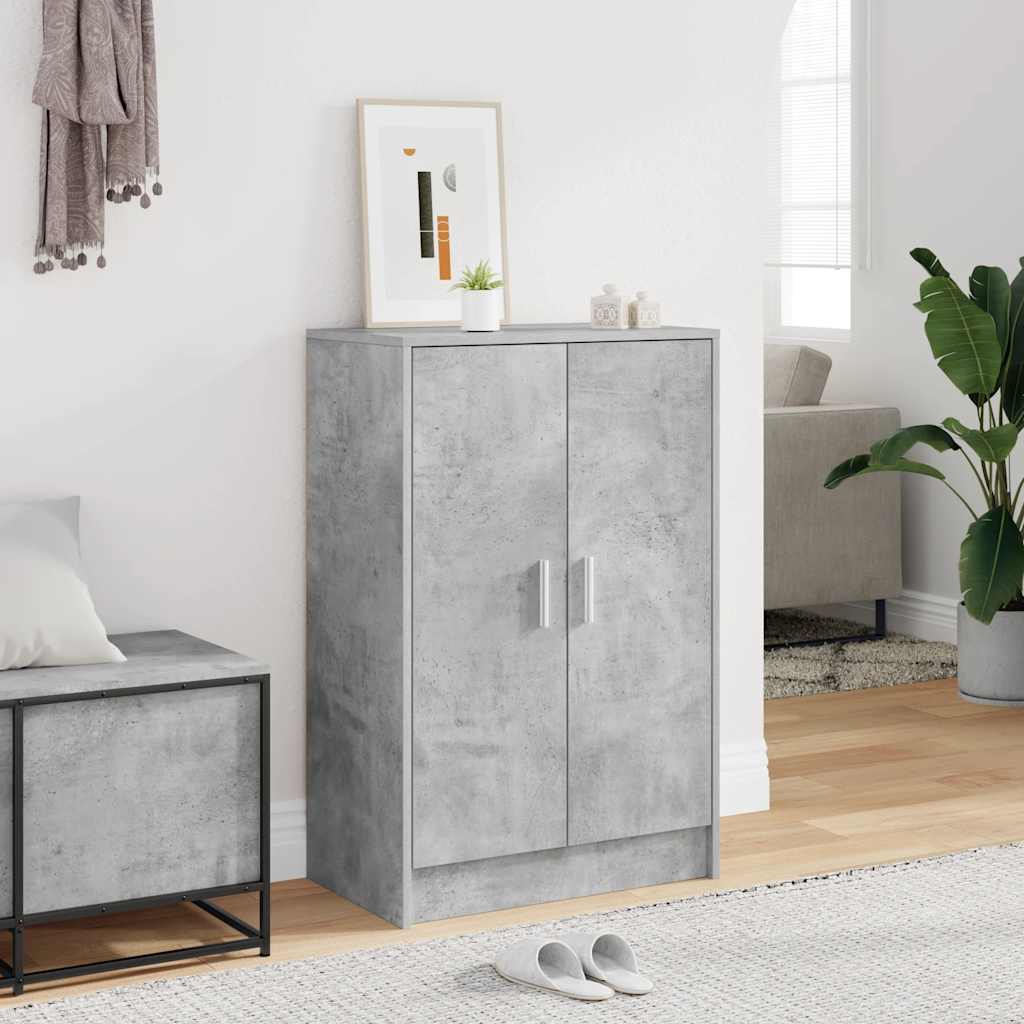 vidaXL Παπουτσοθήκη Γκρι Σκυροδέματος 60 x 35 x 92 εκ. από Επεξ. Ξύλο