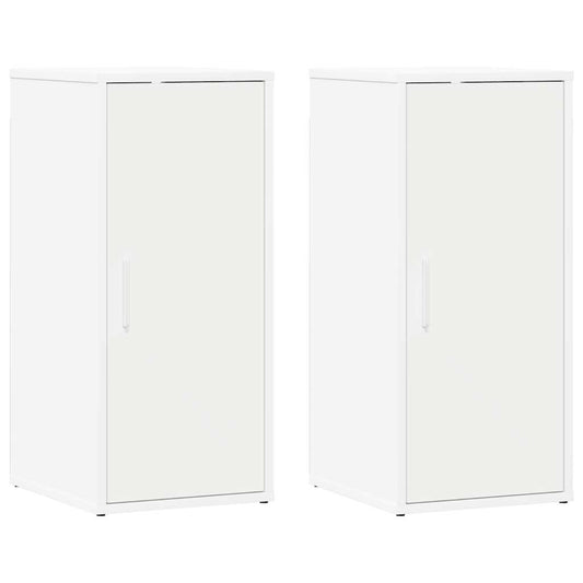 vidaXL Παπουτσοθήκες 2 τεμ. Λευκές 32 x 35 x 70 εκ. από Μοριοσανίδα