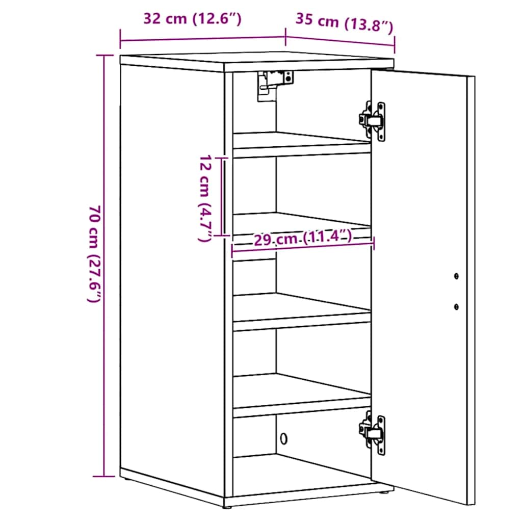 vidaXL Παπουτσοθήκες 2 τεμ. Λευκές 32 x 35 x 70 εκ. από Μοριοσανίδα