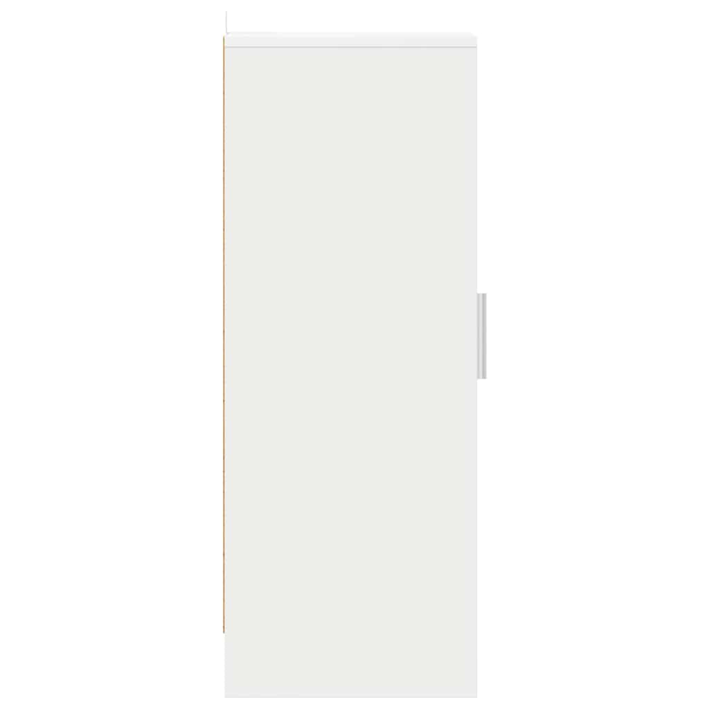 vidaXL Παπουτσοθήκη Λευκή 32 x 35 x 92 εκ. από Επεξ. Ξύλο