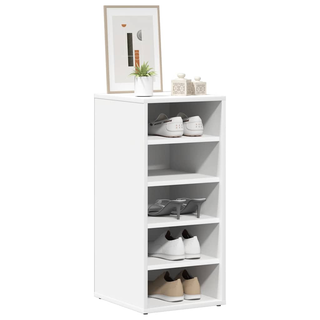 vidaXL Παπουτσοθήκες 2 τεμ. Λευκές 31,5 x 35 x 70 εκ. από Επεξ. Ξύλο