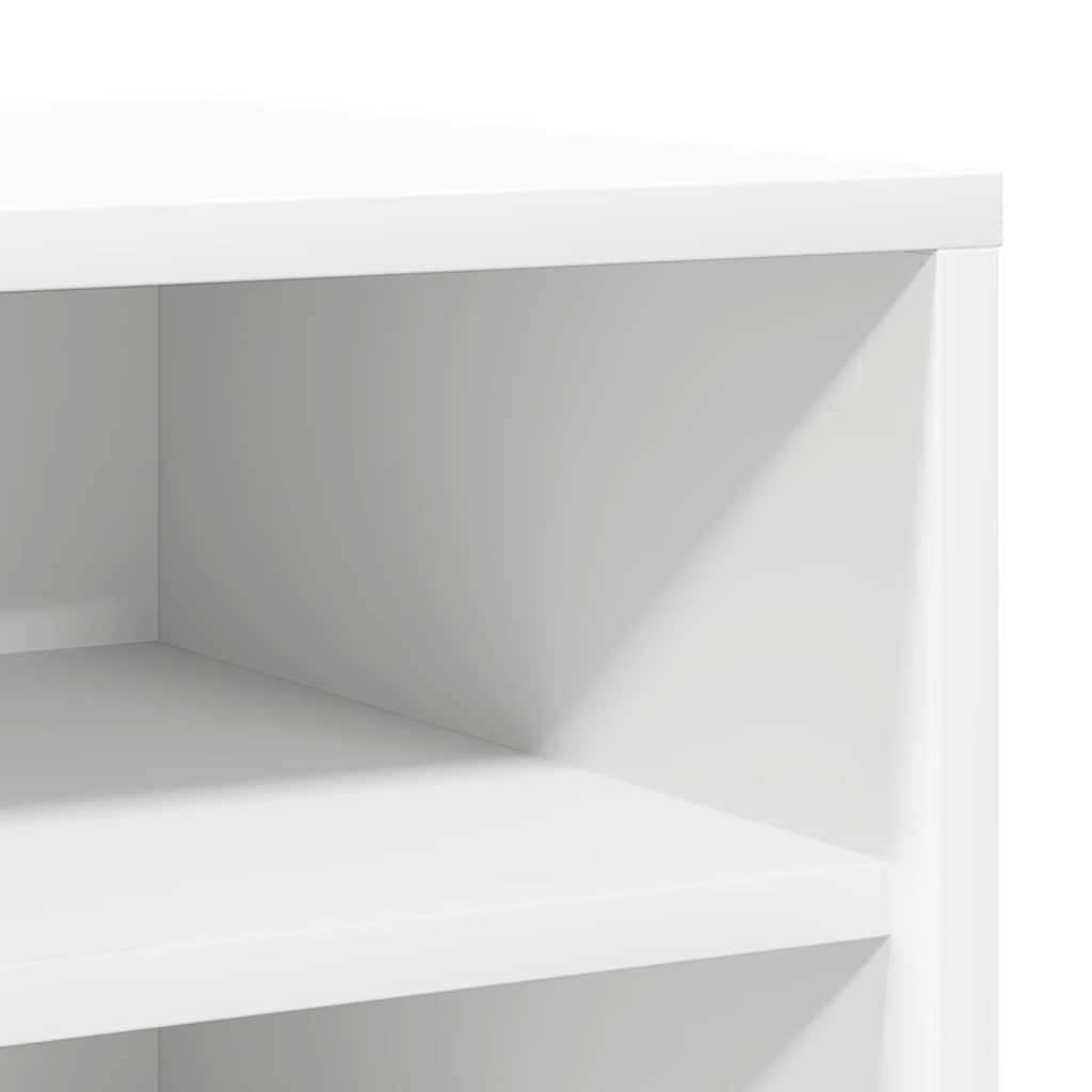 vidaXL Παπουτσοθήκες 2 τεμ. Λευκές 31,5 x 35 x 70 εκ. από Επεξ. Ξύλο