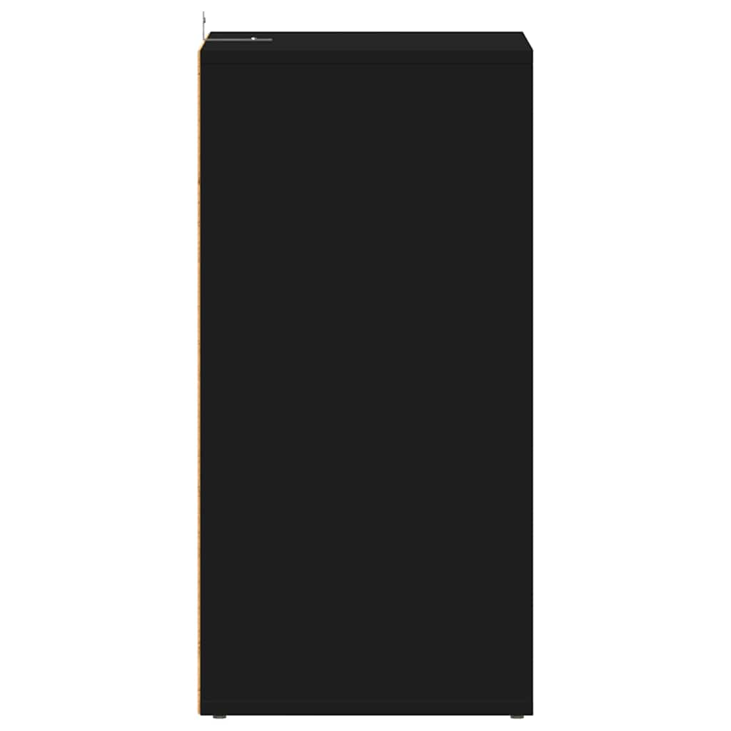 vidaXL Παπουτσοθήκες 2 τεμ. Μαύρες 31,5 x 35 x 70 εκ. από Επεξ. Ξύλο